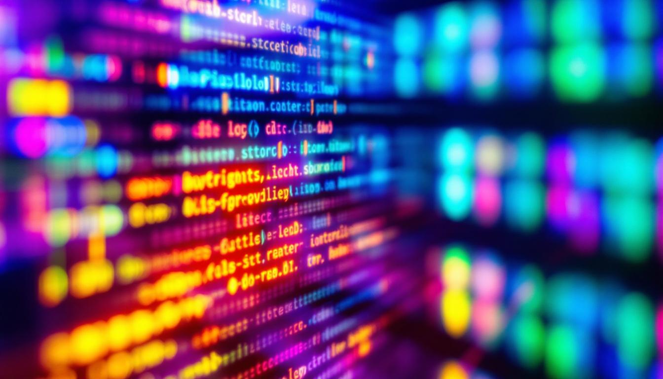 A photograph of a close-up of an led display screen showcasing vibrant colors and varying brightness levels