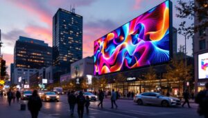 A photograph of capture a photograph of the vibrant led display in hillsboro