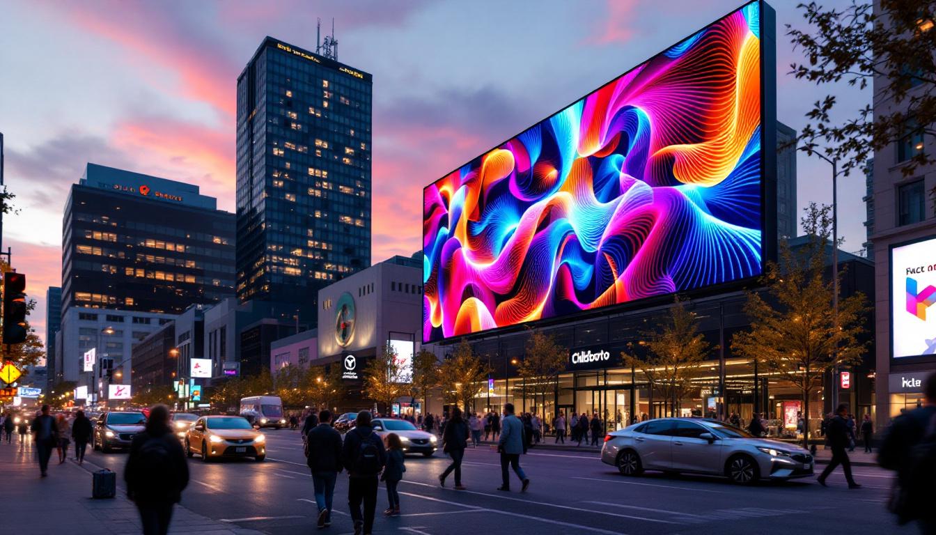 A photograph of capture a photograph of the vibrant led display in hillsboro