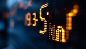 A photograph of a close-up shot of an led display screen showing a measurement conversion