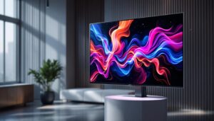 A photograph of a sleek