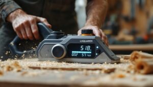 A photograph of capture a photograph of a square planer in action