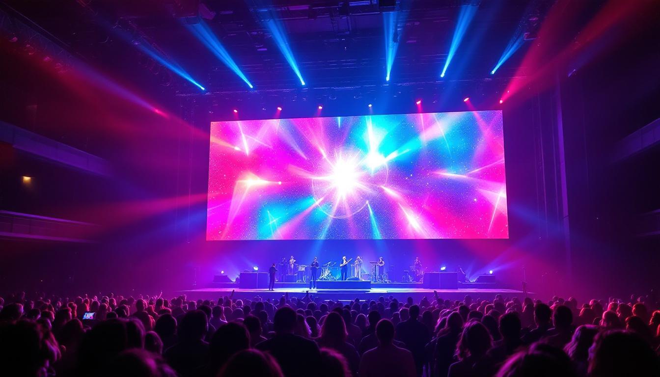 A photograph of capture a photograph of the led display at the venue at flat rock