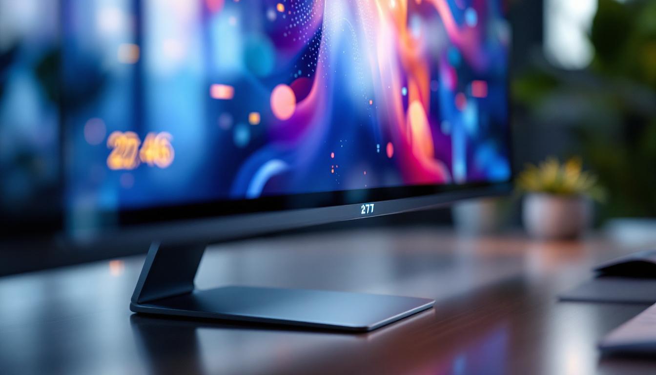 A photograph of a close-up shot of the 27 ultra led display in action