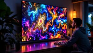 A photograph of capture a photograph of the logic - ultra 85 led display in a well-lit environment