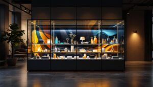 A photograph of a sleek