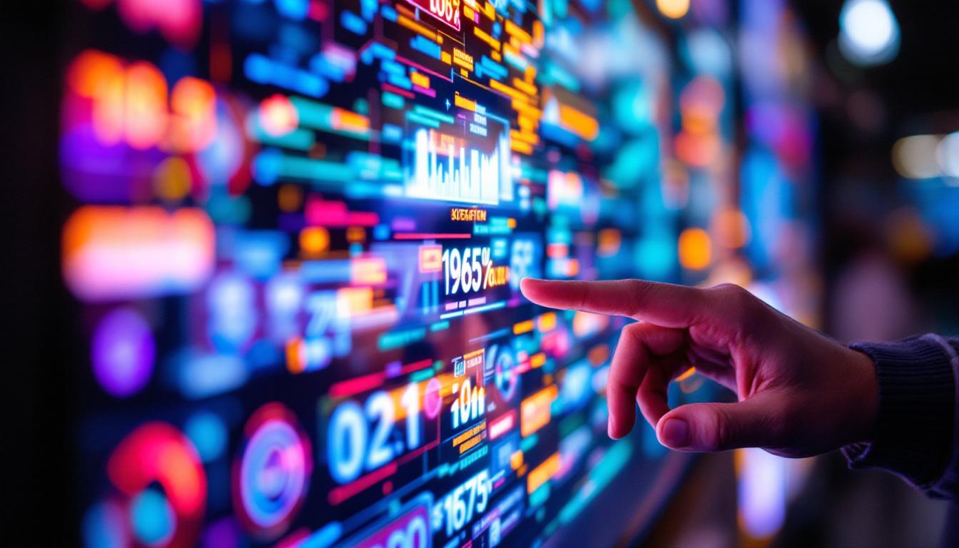 A photograph of a close-up of an lcd led display in use