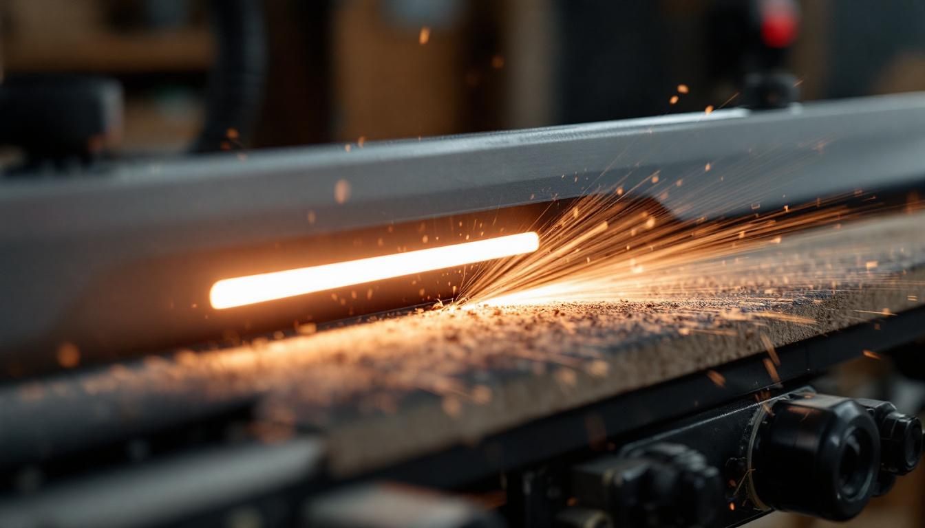 A photograph of a close-up shot of a 15-inch planer with its led display prominently visible