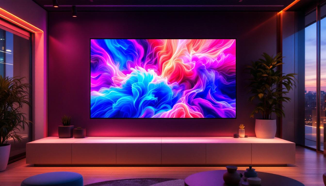 A photograph of a vibrant samsung led display in an engaging setting