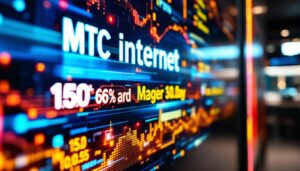 A photograph of capture a photograph of a close-up view of a modern led display showcasing mtc internet plans