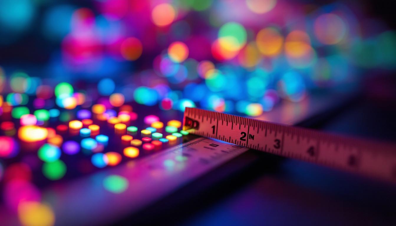 A photograph of capture a photograph of a close-up view of an led display showcasing vibrant colors and pixel details