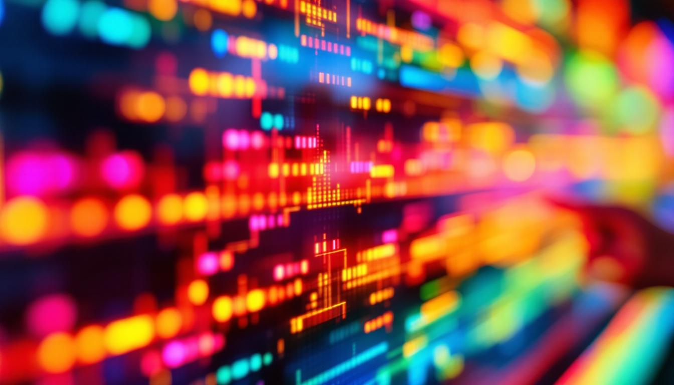 A photograph of a close-up view of an led display screen showcasing vibrant colors and sharp images