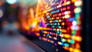 A photograph of a close-up of a high-resolution led display showcasing vibrant colors and intricate details