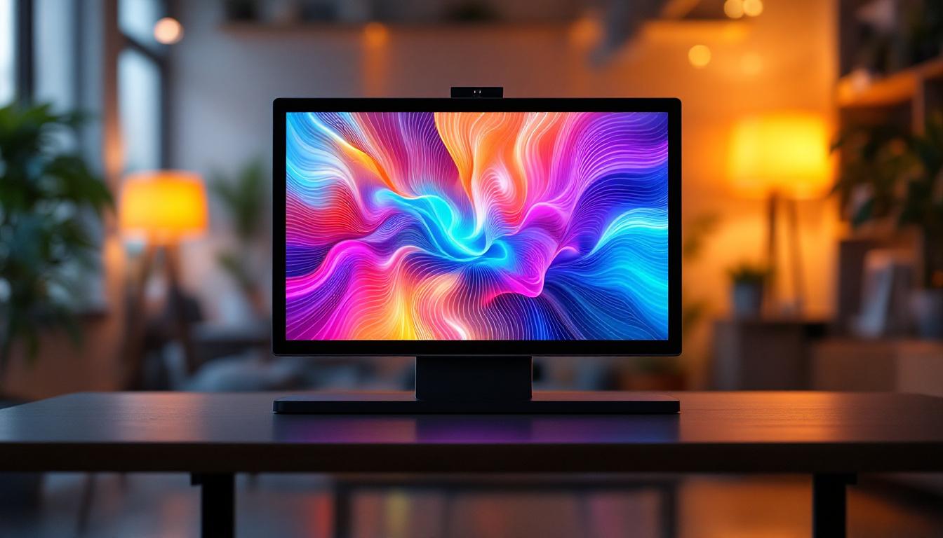 A photograph of a small led screen display in a well-lit environment