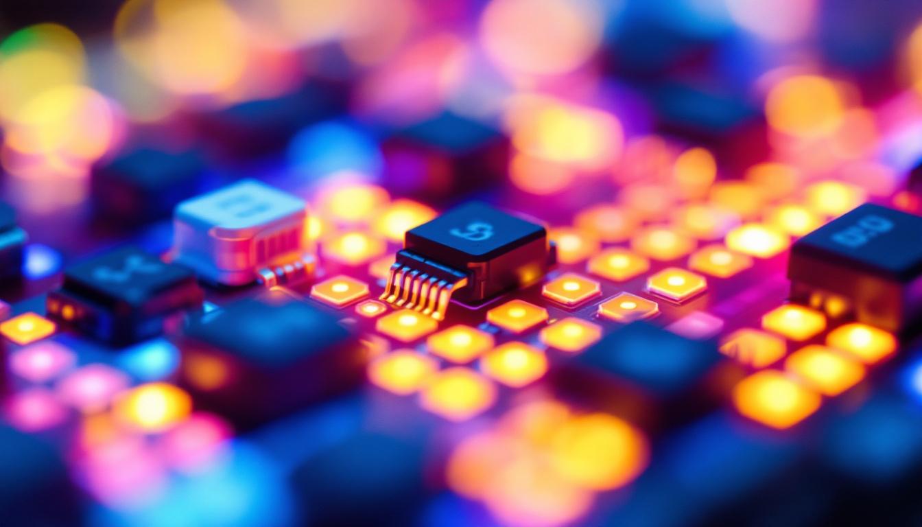 A photograph of capture a photograph of a vibrant micro led panel in action