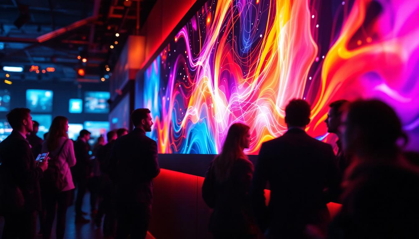 A photograph of a vibrant novastar mx led display in action