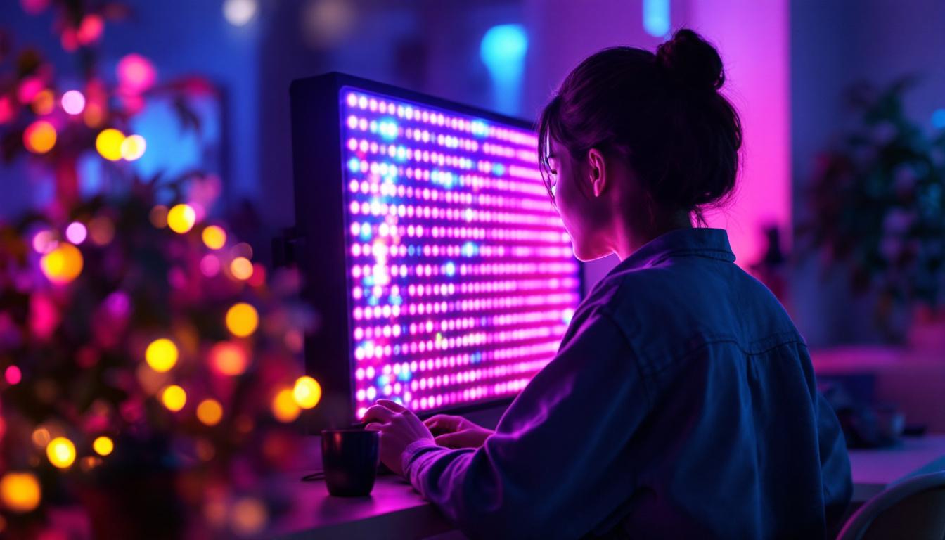 A photograph of a video light panel in use