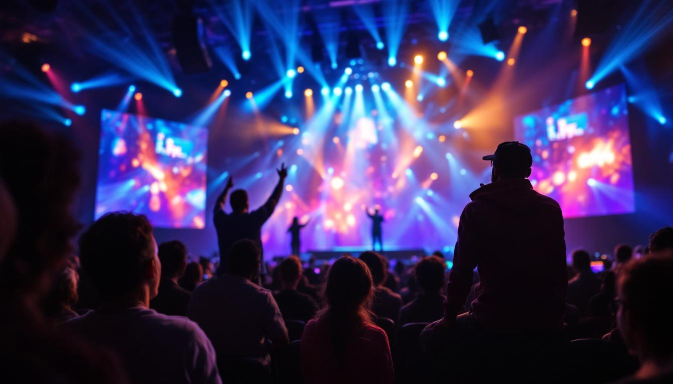 A photograph of the vibrant led display at life center church in harrisburg
