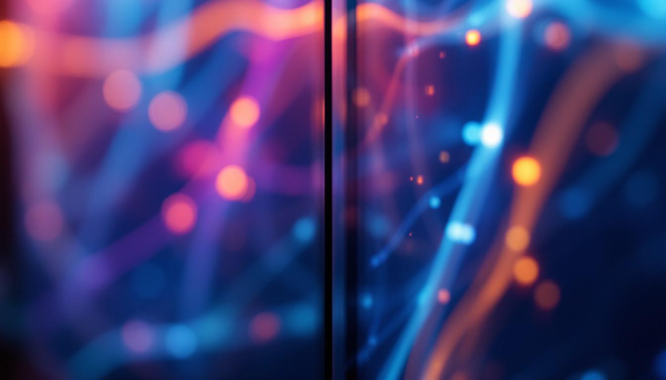 A photograph of a close-up of an led and lcd screen side by side