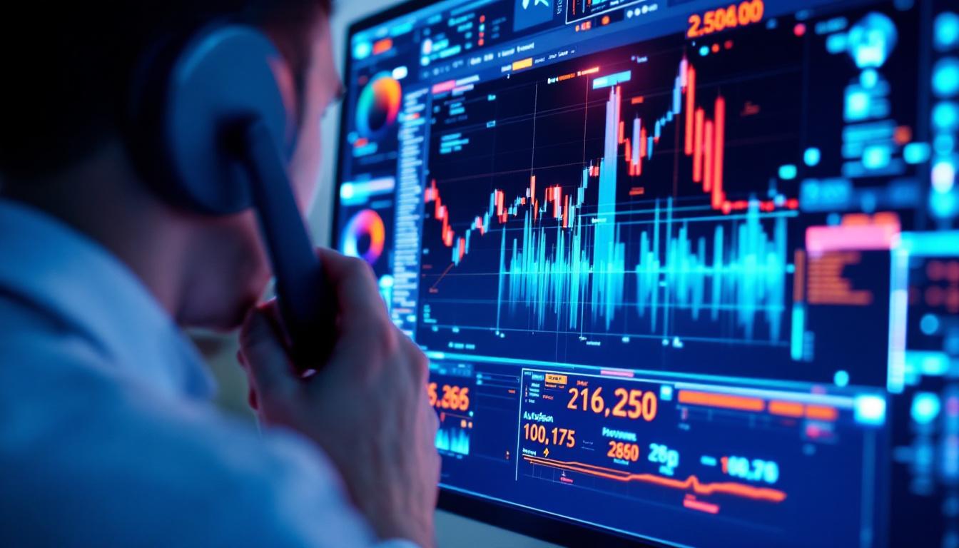 A photograph of a close-up shot of a technician interacting with an autodesk software interface on a computer screen