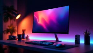 A photograph of a sleek