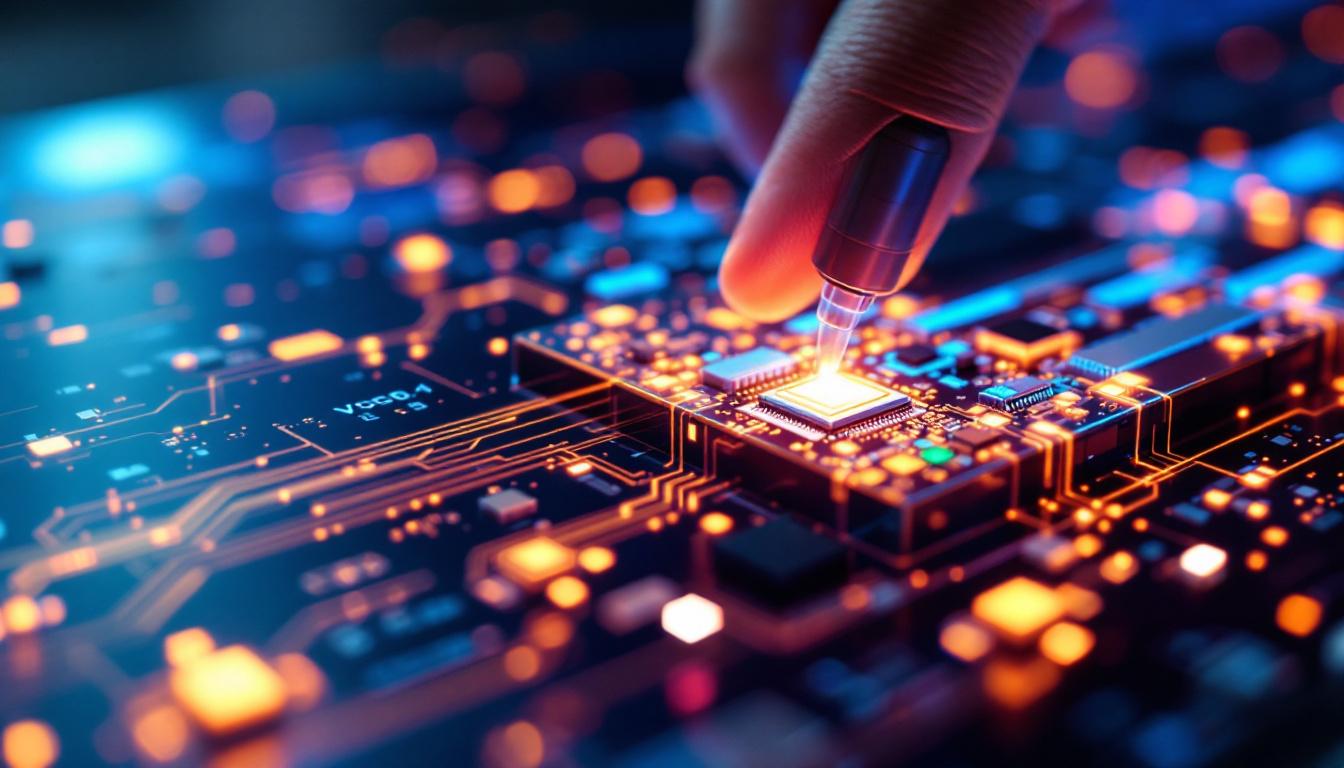 A photograph of capture a photograph of a close-up view of a touch screen digitizer and led display