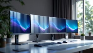 A photograph of a sleek