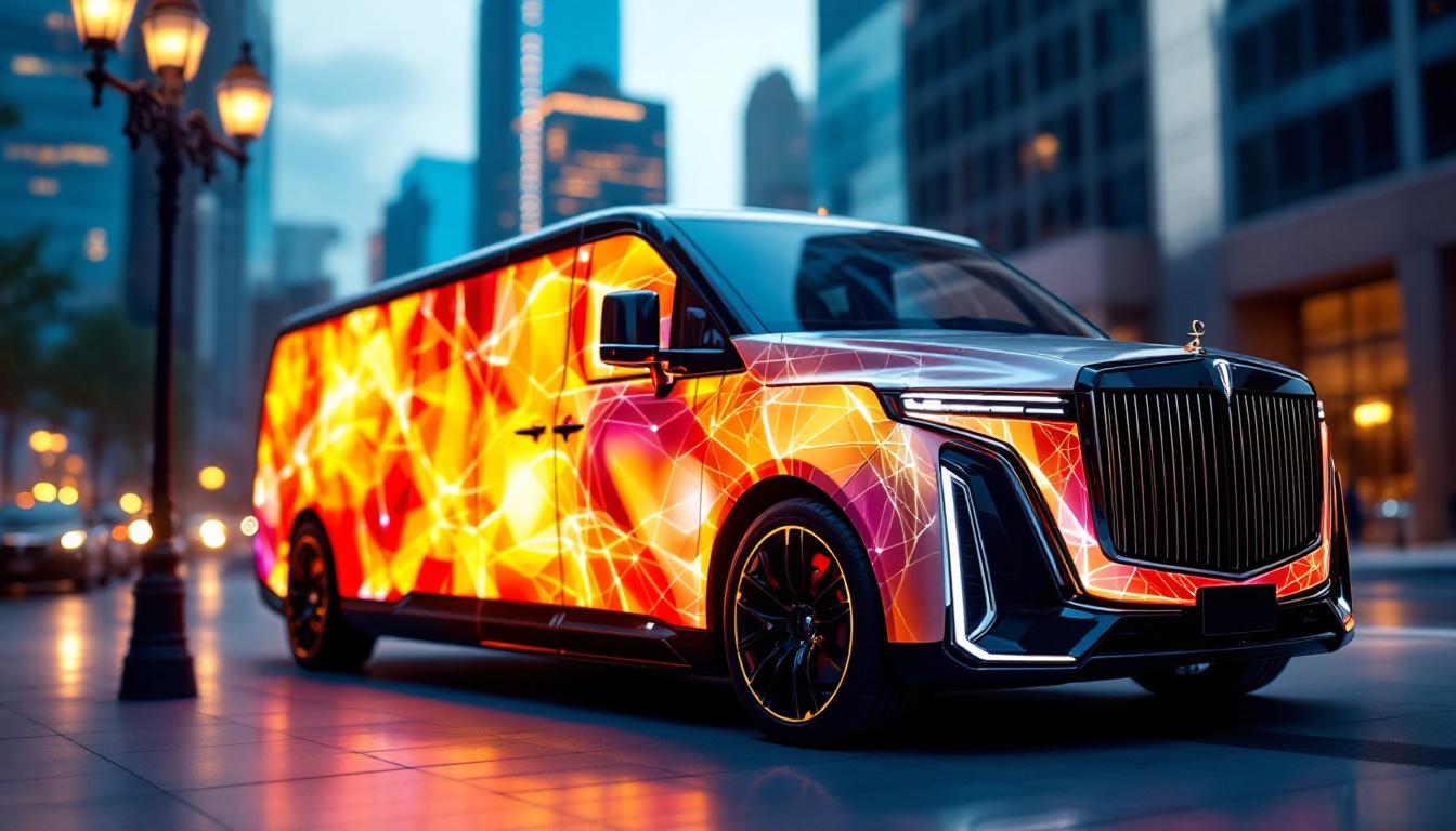 A photograph of a sleek