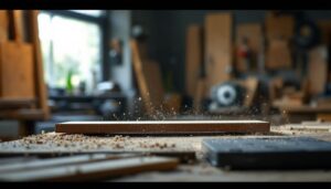 A photograph of a commercial planer in action