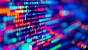A photograph of a close-up view of an led display screen