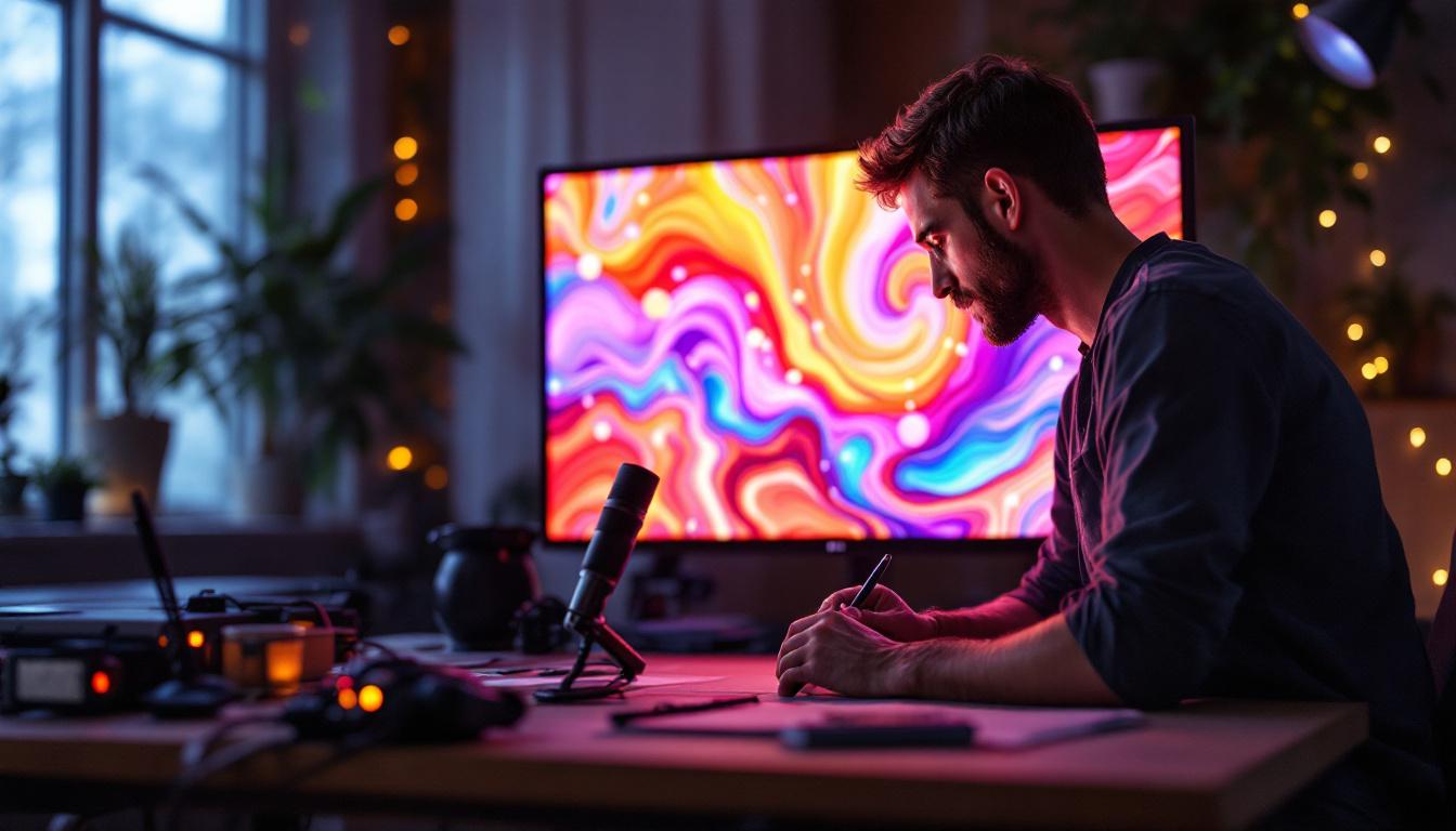 A photograph of a vibrant