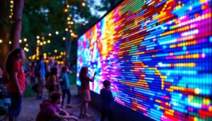 A photograph of capture a photograph of the vibrant led display at camp walter johnson