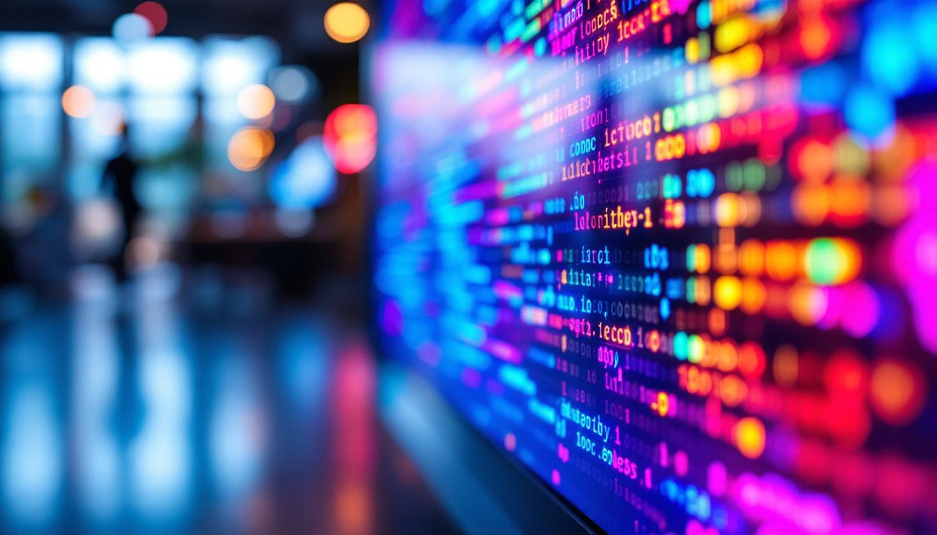 A photograph of a close-up of an led display screen showcasing vibrant colors and sharp details