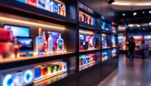 A photograph of a sleek