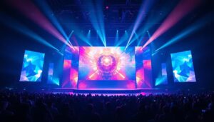 A photograph of an immersive xr stage in los angeles