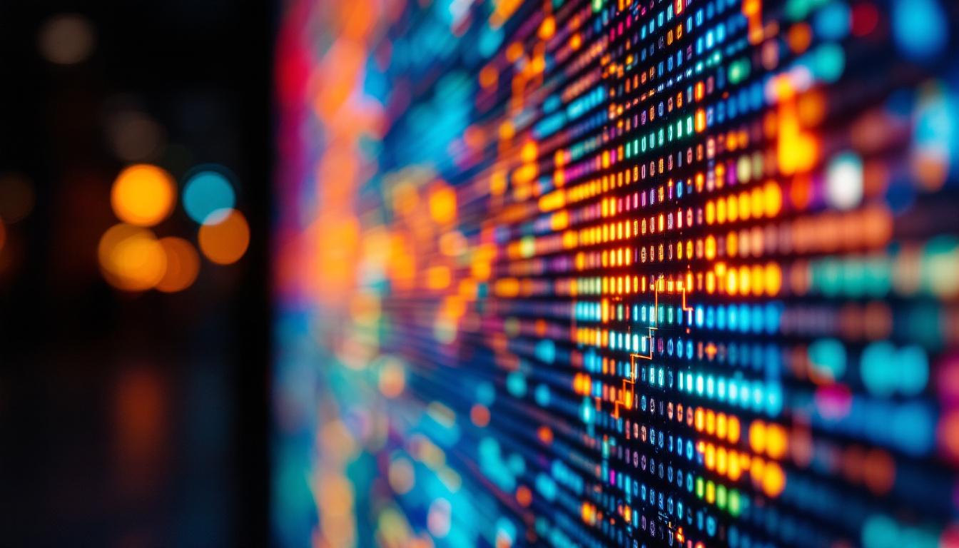 A photograph of capture a photograph of a close-up view of the optitracker led display in action