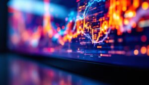 A photograph of a close-up shot of a modern led display screen showcasing vibrant colors and sharp details