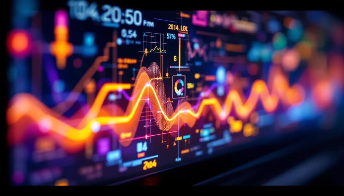 A photograph of a close-up shot of a sleek led touch screen monitor in use