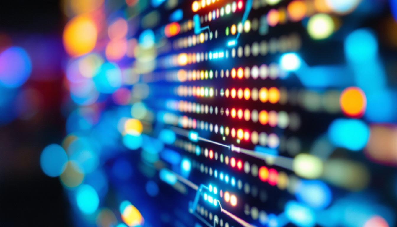 A photograph of a close-up shot of a 2.5-millimeter led display