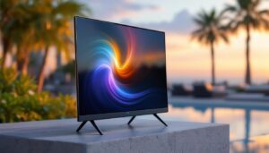 A photograph of a sleek