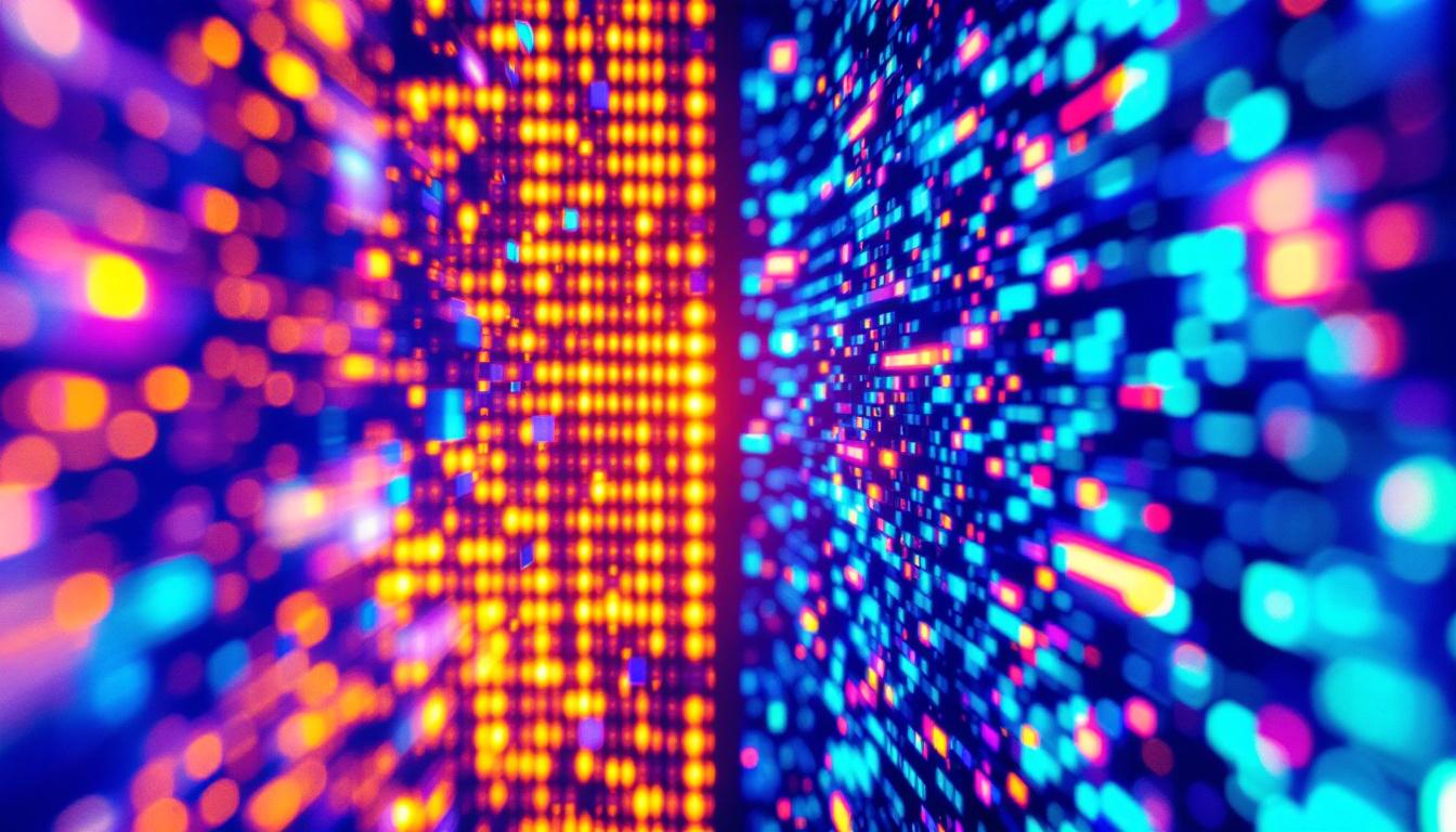 A photograph of a side-by-side comparison of a microled display and an oled display
