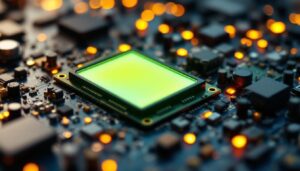 A photograph of a close-up of a disassembled led display
