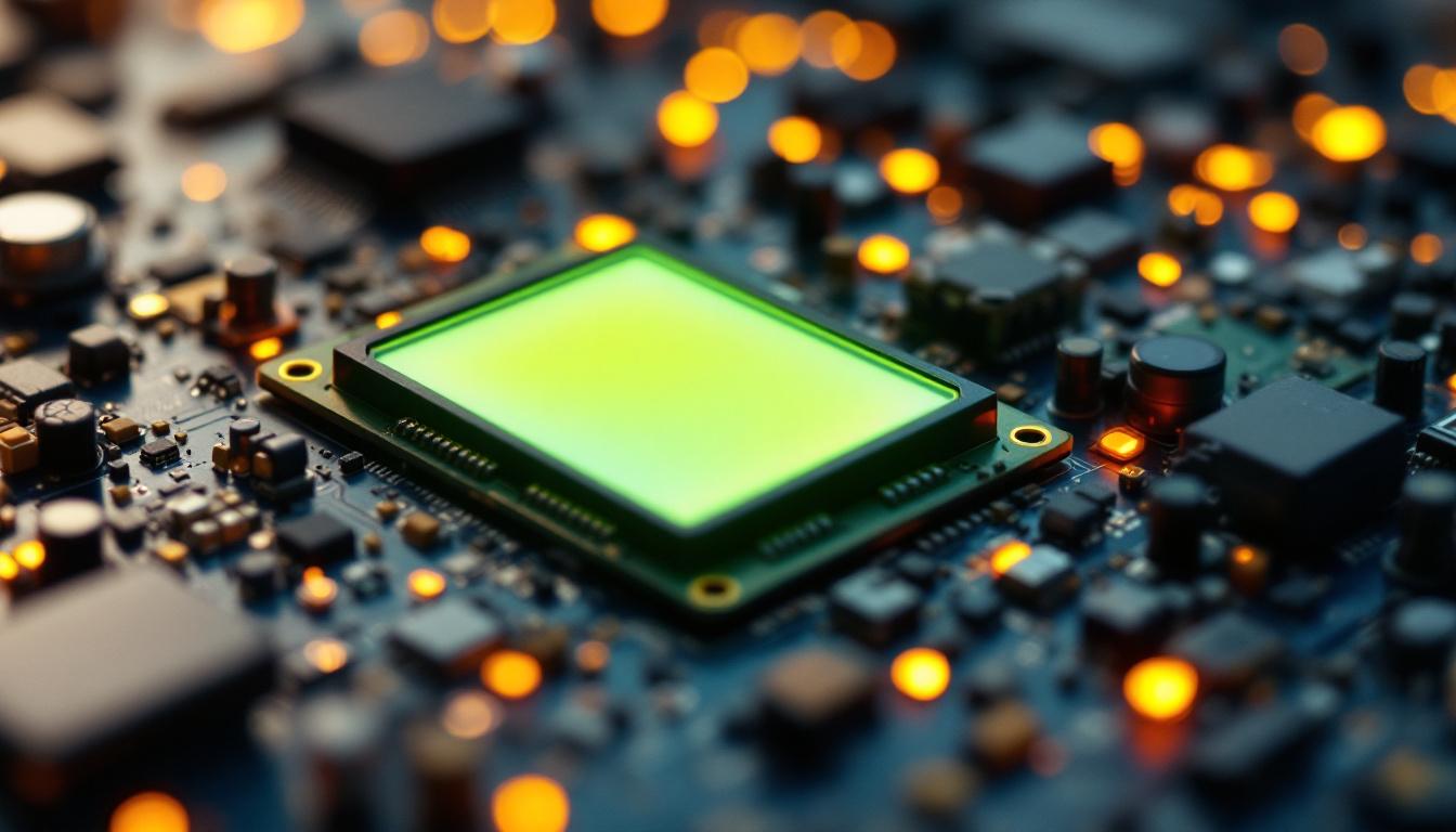 A photograph of a close-up of a disassembled led display