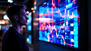 A photograph of a vibrant led board panel in action