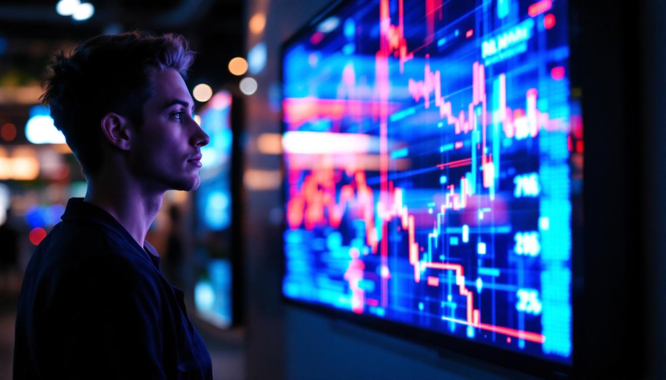 A photograph of a vibrant led board panel in action