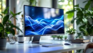 A photograph of a sleek