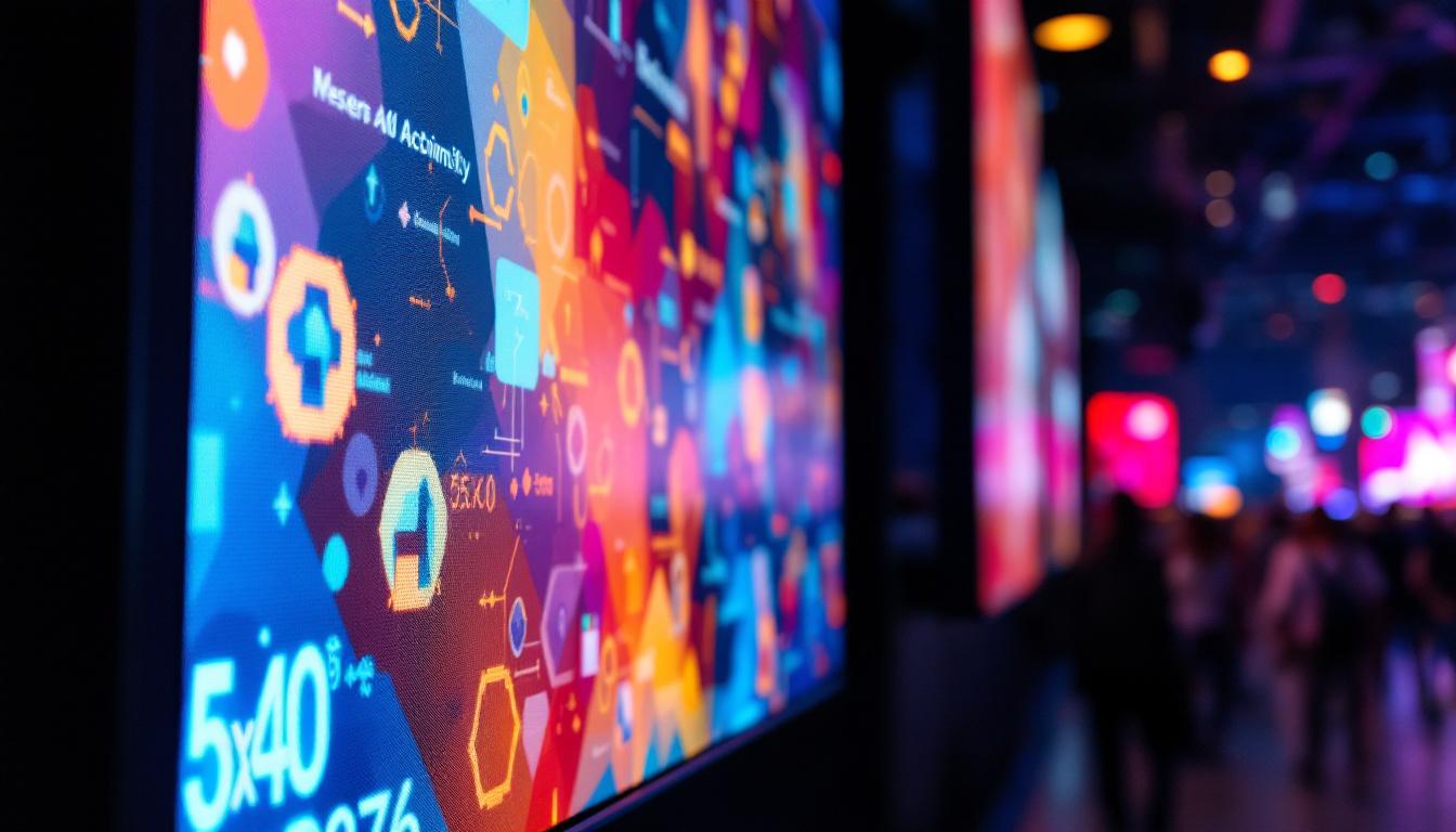 A photograph of capture a photograph of the tessera sx40 led display in a dynamic setting