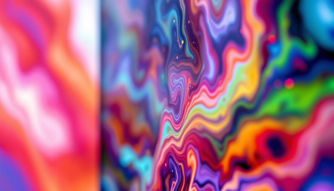 A photograph of a close-up of an lcd display panel showcasing vibrant colors and clear images