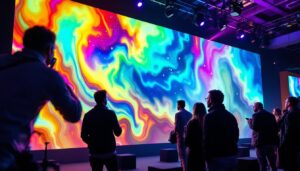 A photograph of a vibrant novastar uhd jr led display in action