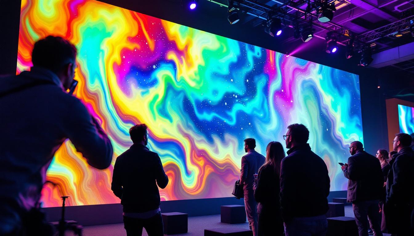 A photograph of a vibrant novastar uhd jr led display in action